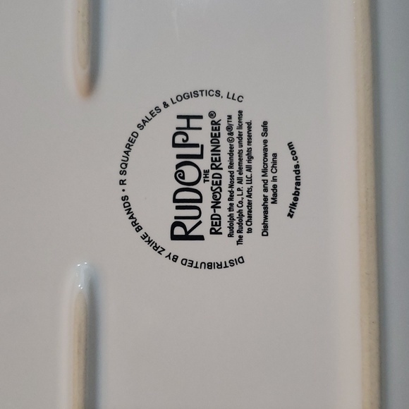 Rudolph the Red Nose Reindeer Classic Ceramic Serving platter NWT - Picture 5 of 5